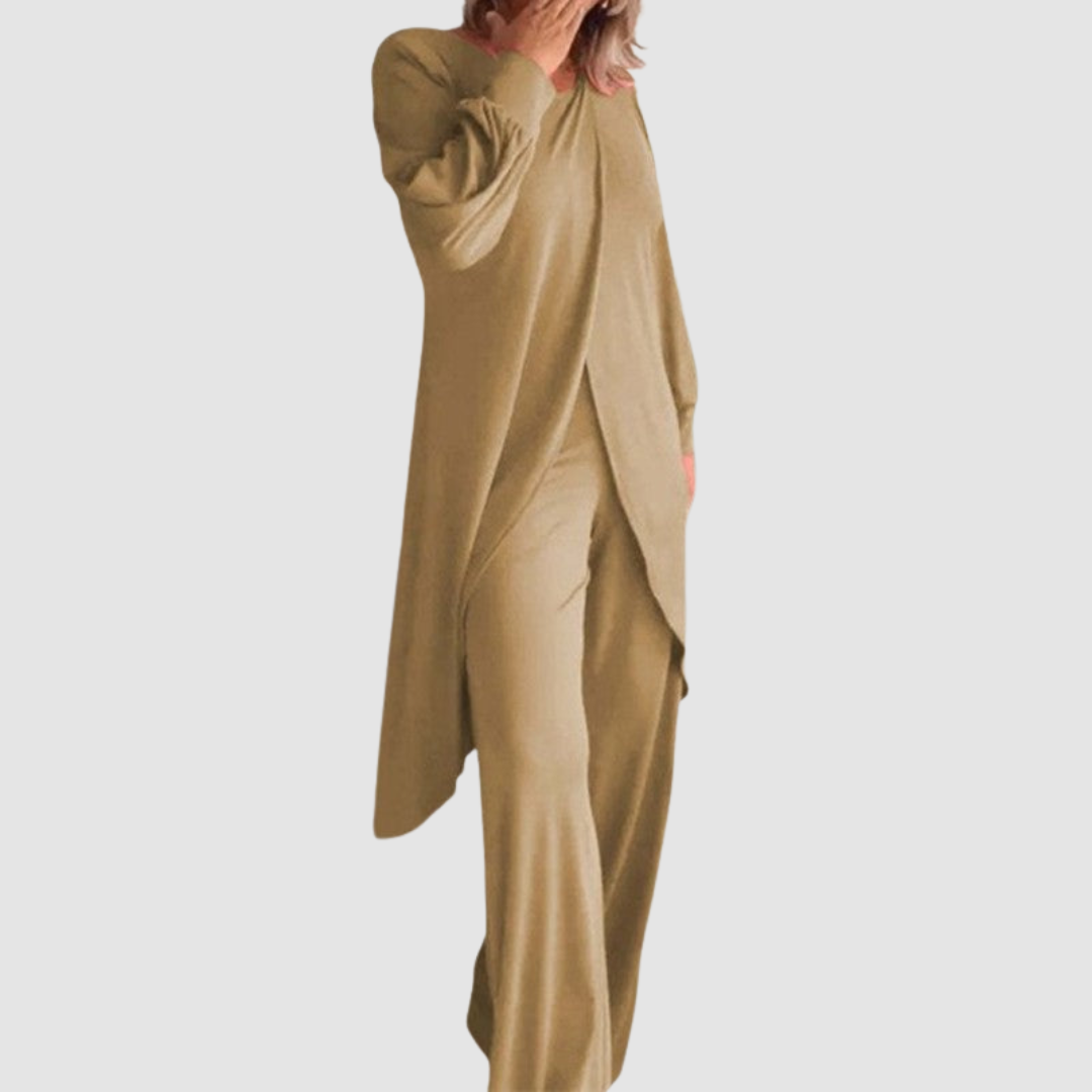 Laine™ Elegant 2-Piece Set | Longline Top and Comfortable Trousers