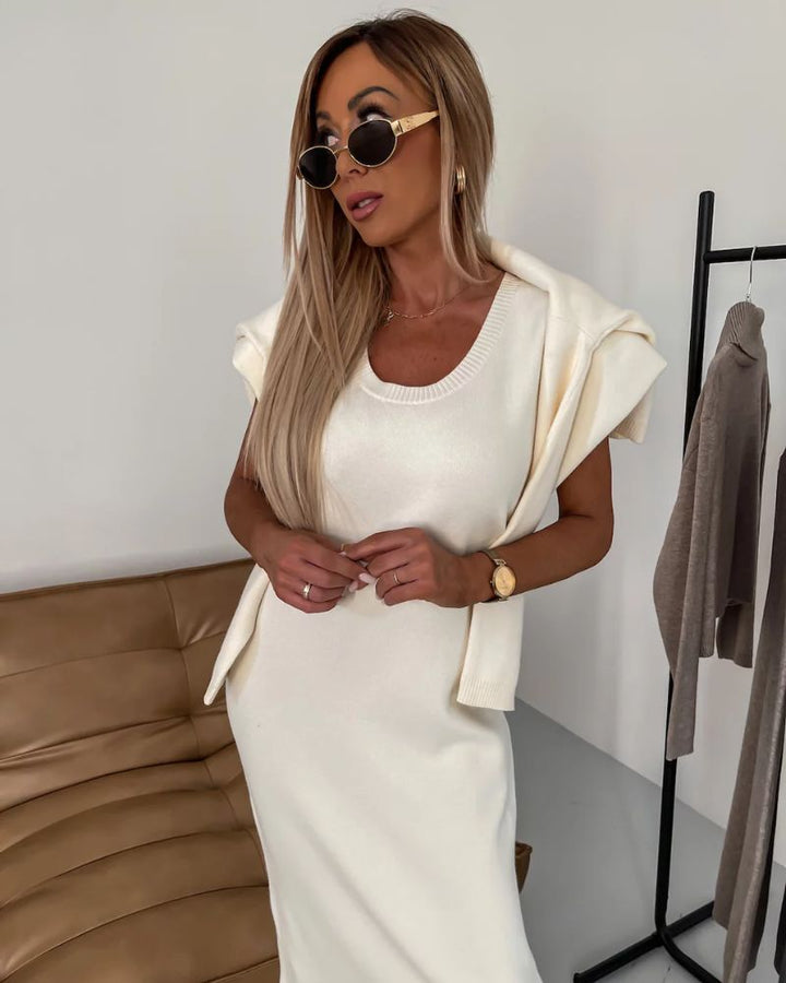 Darla™ Elegant Knit Set | Coordinated Knit Dress and Top