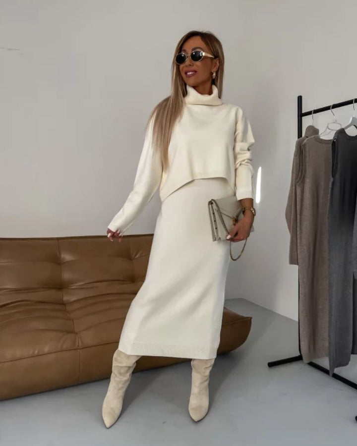 Darla™ Elegant Knit Set | Coordinated Knit Dress and Top