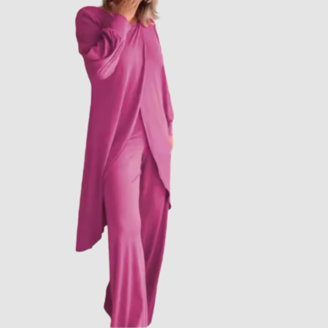 Laine™ Elegant 2-Piece Set | Longline Top and Comfortable Trousers