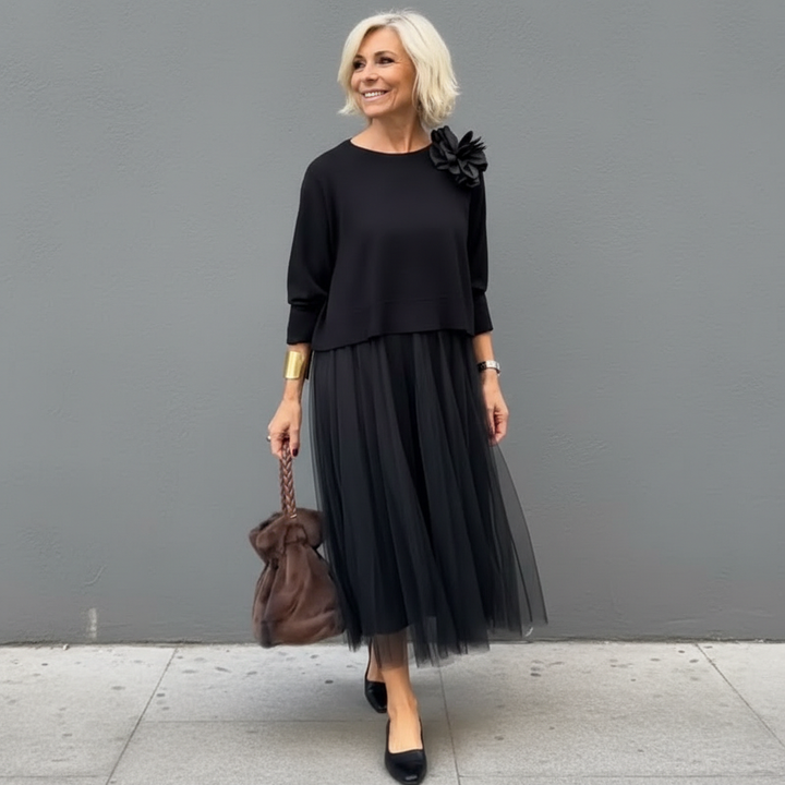 Emmie™ Elegant Two-Piece Set | Effortless Knit Layered Dress Set