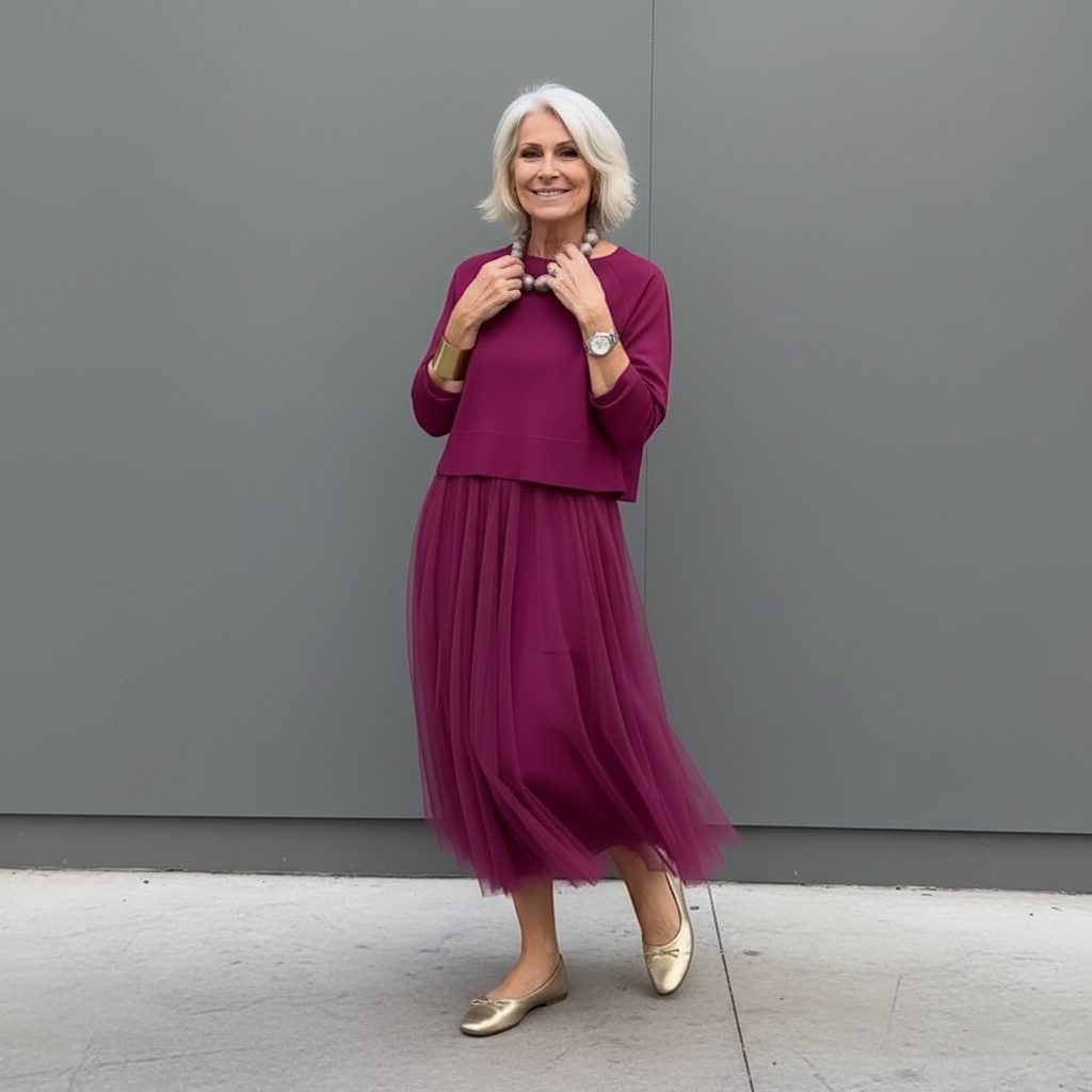 Emmie™ Elegant Two-Piece Set | Effortless Knit Layered Dress Set