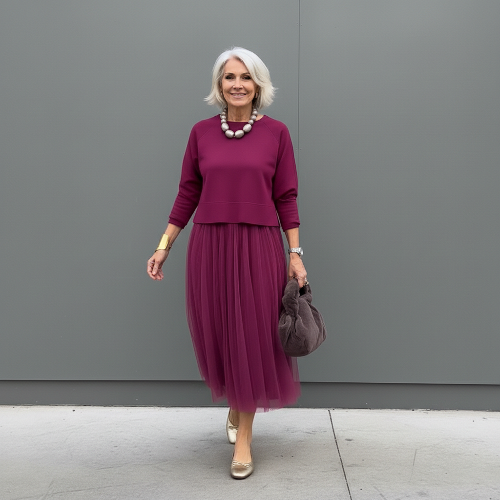 Emmie™ Elegant Two-Piece Set | Effortless Knit Layered Dress Set