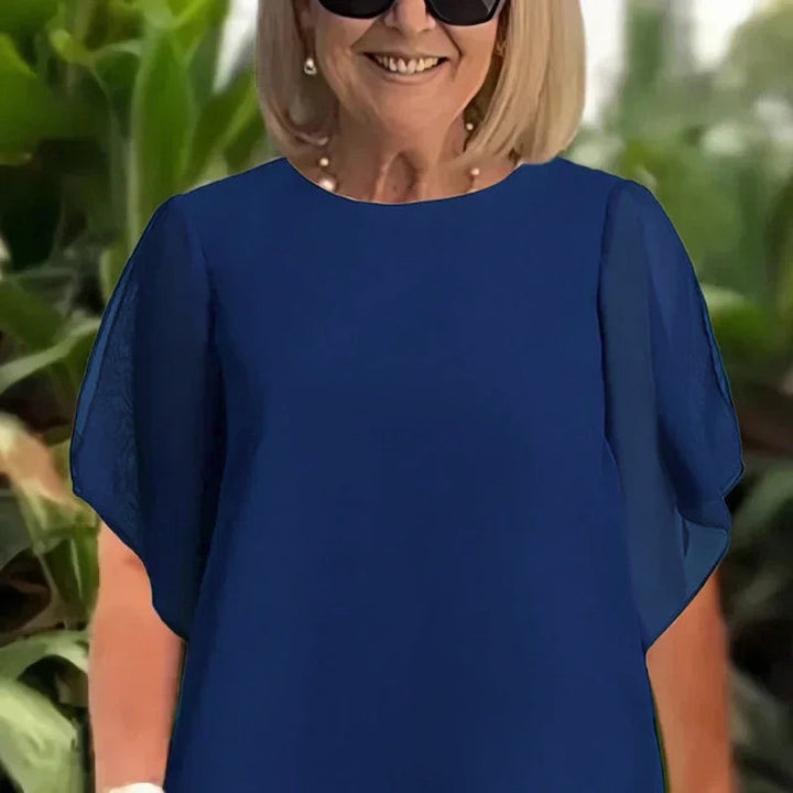 Herlene™ Elegant Two-Piece Set | Layered Top and Wide-Leg Trousers